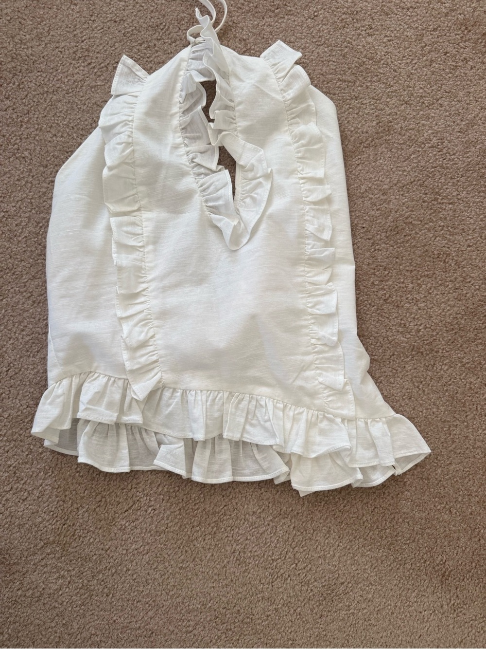 Peppermayo White Ruffled Halter Crop Top & Skirt Set - Picture 5 of 5